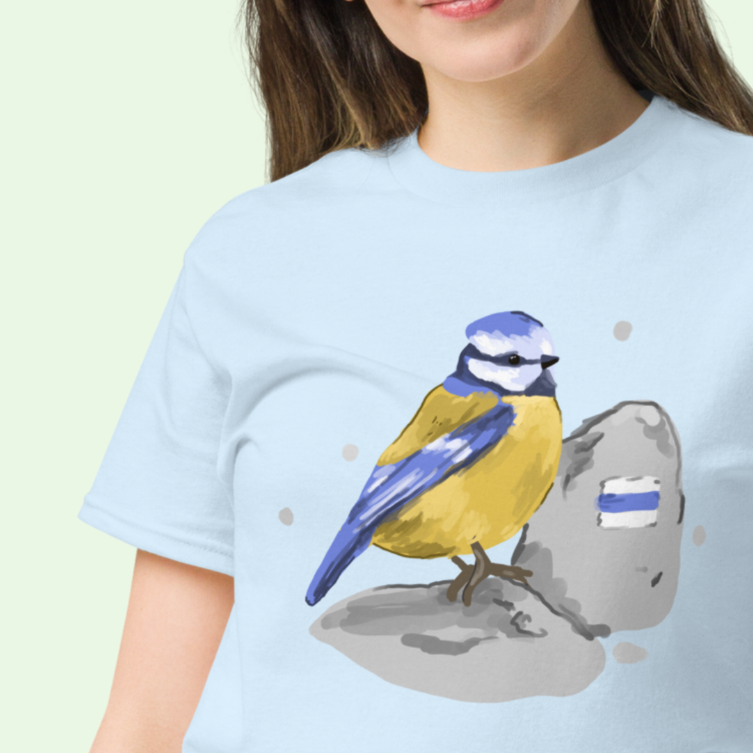 blue trail. cotton t-shirt