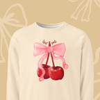 cherries. sweatshirt