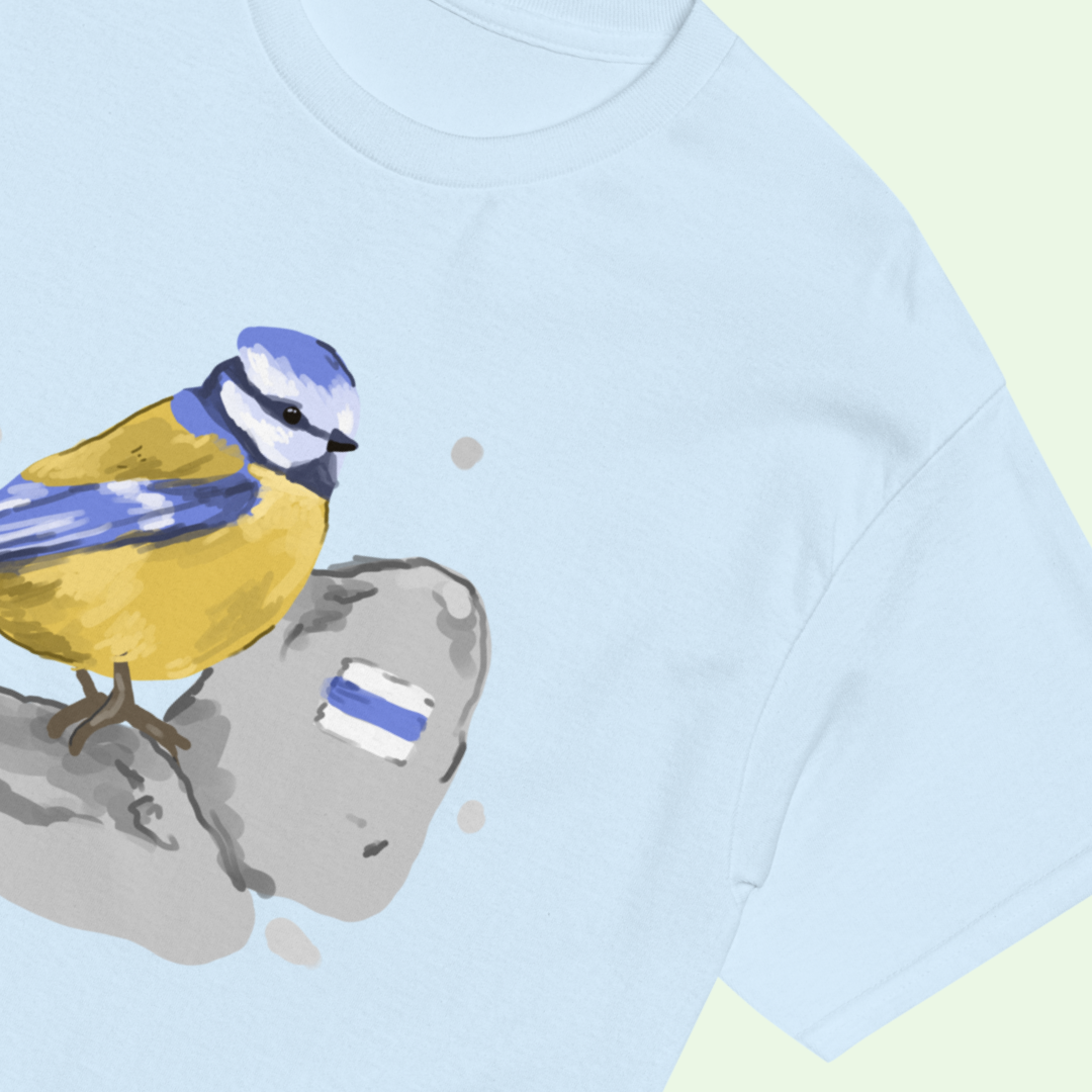 blue trail. cotton t-shirt
