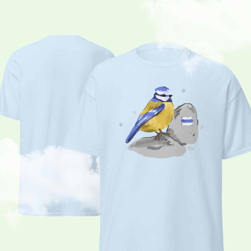 blue trail. cotton t-shirt