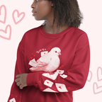 valentine dove. sweatshirt