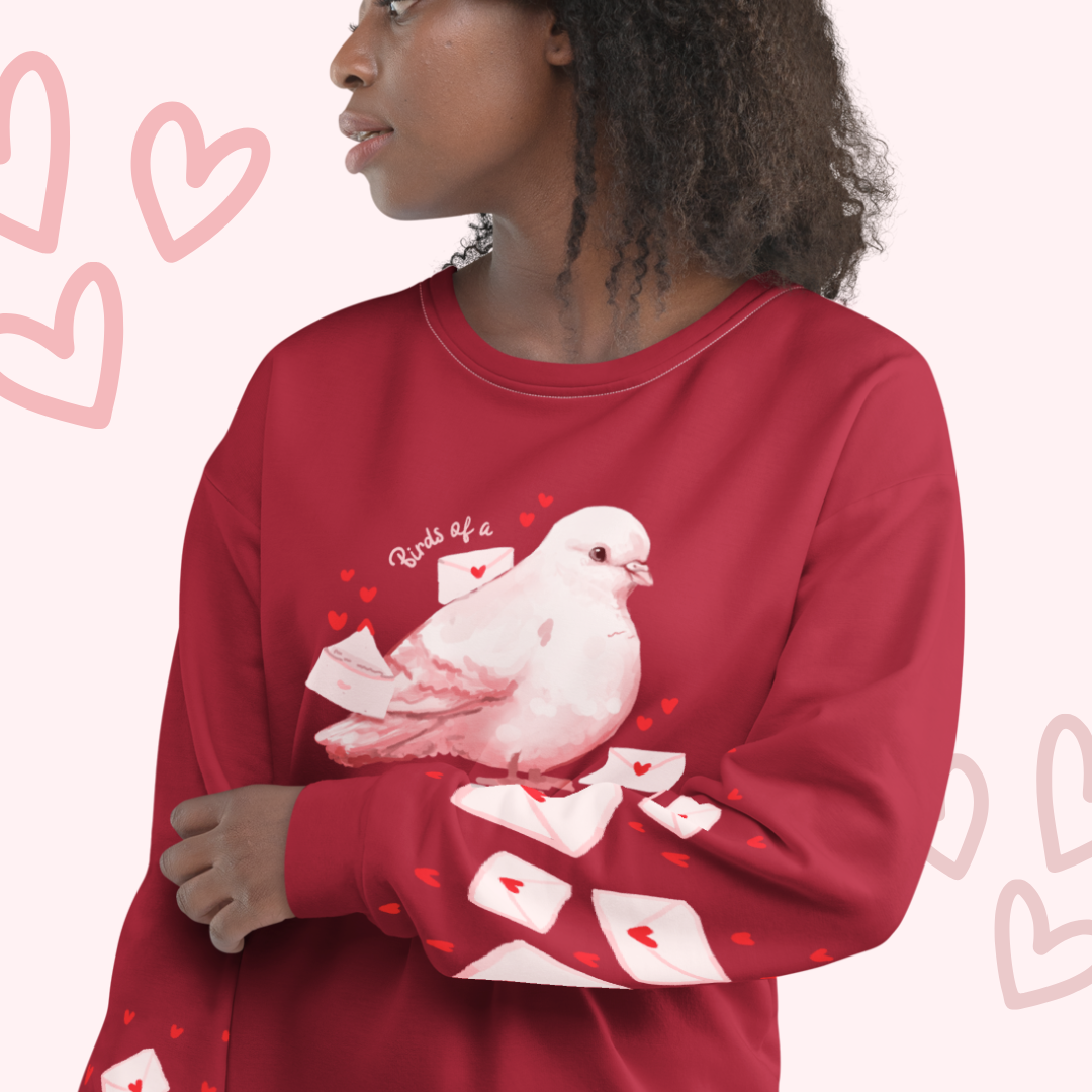 valentine dove. sweatshirt