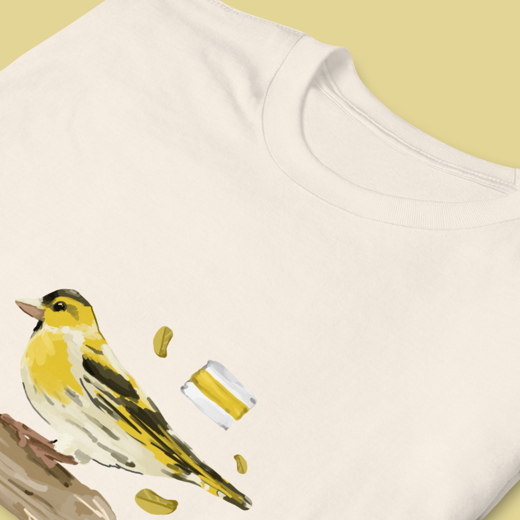 yellow trail. cotton t-shirt