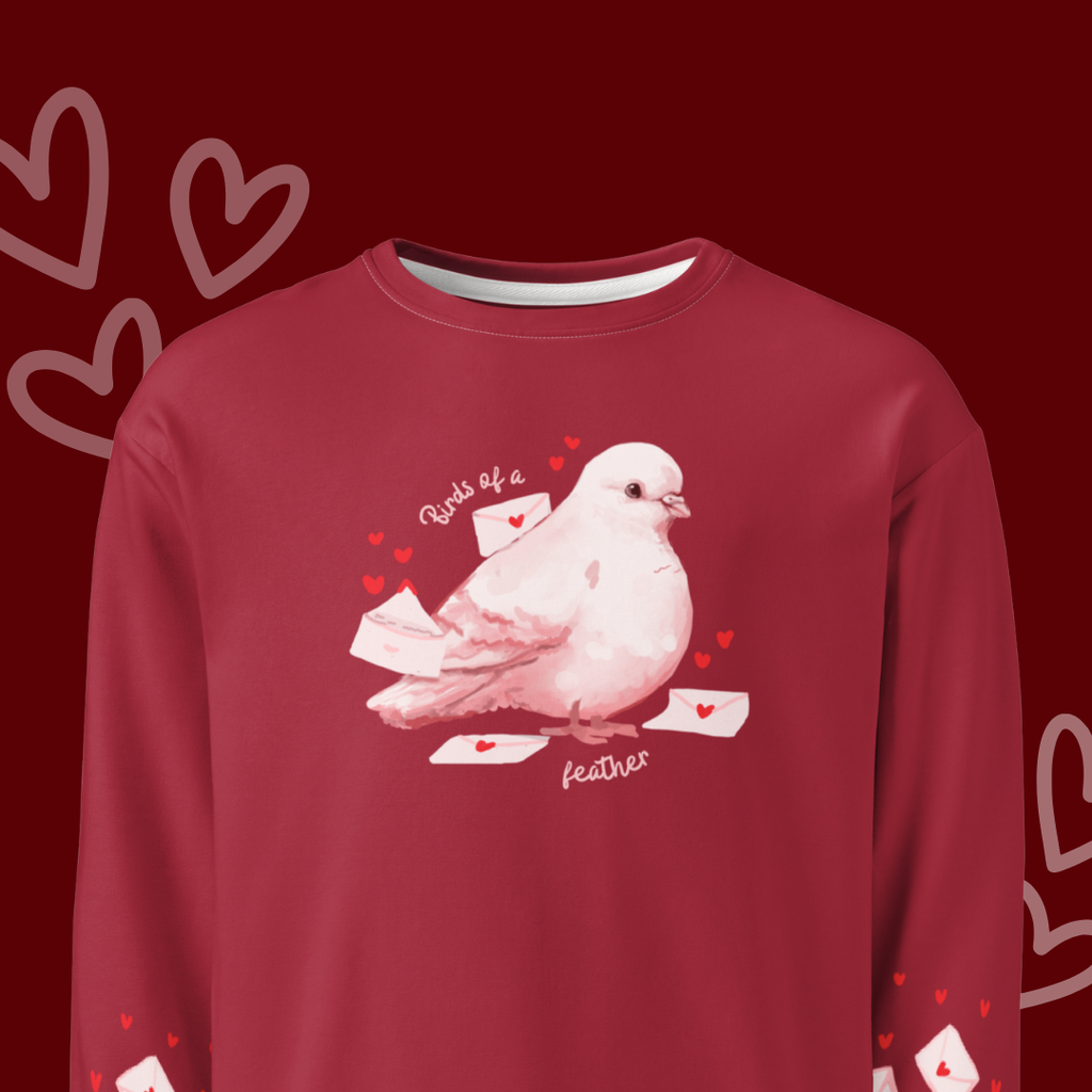 valentine dove. sweatshirt