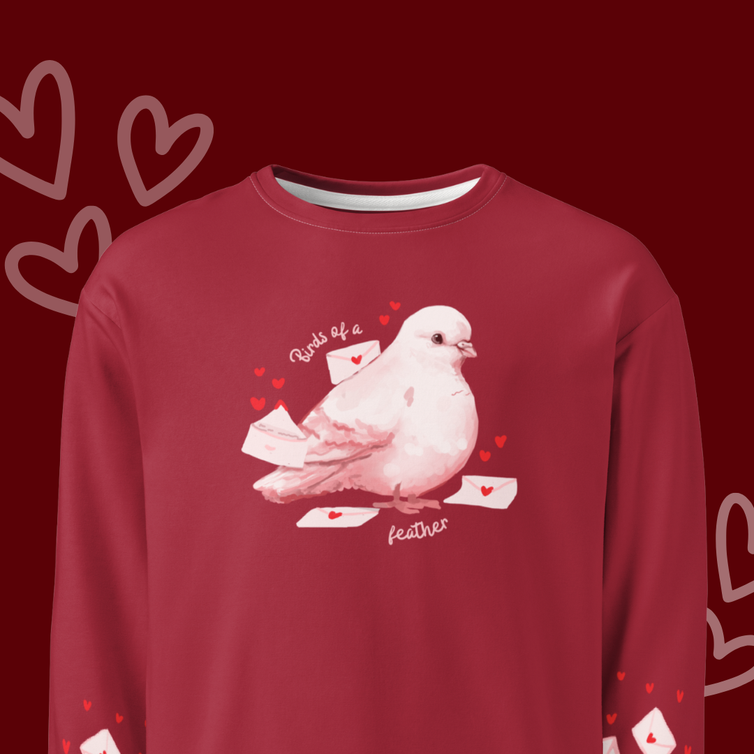 valentine dove. sweatshirt