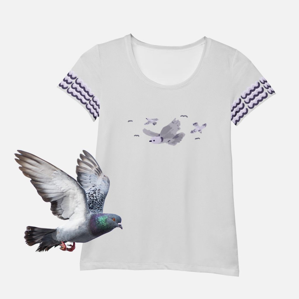 pigeon. athletic t-shirt