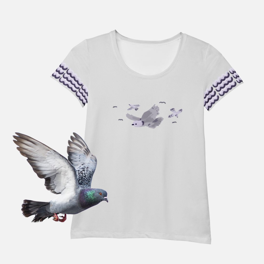 pigeon. athletic t-shirt