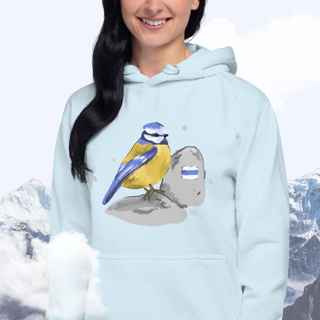 blue trail. hoodie