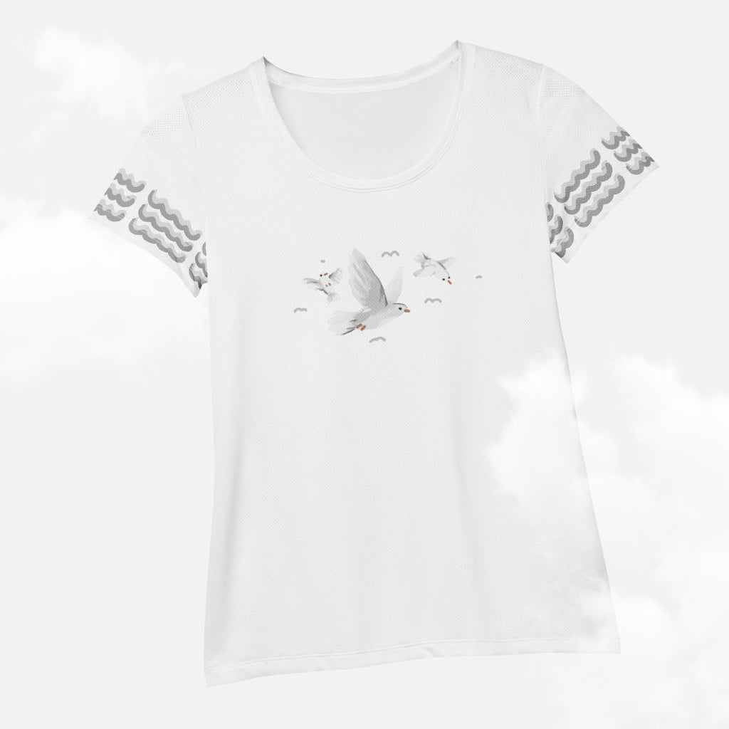 dove. athletic t-shirt
