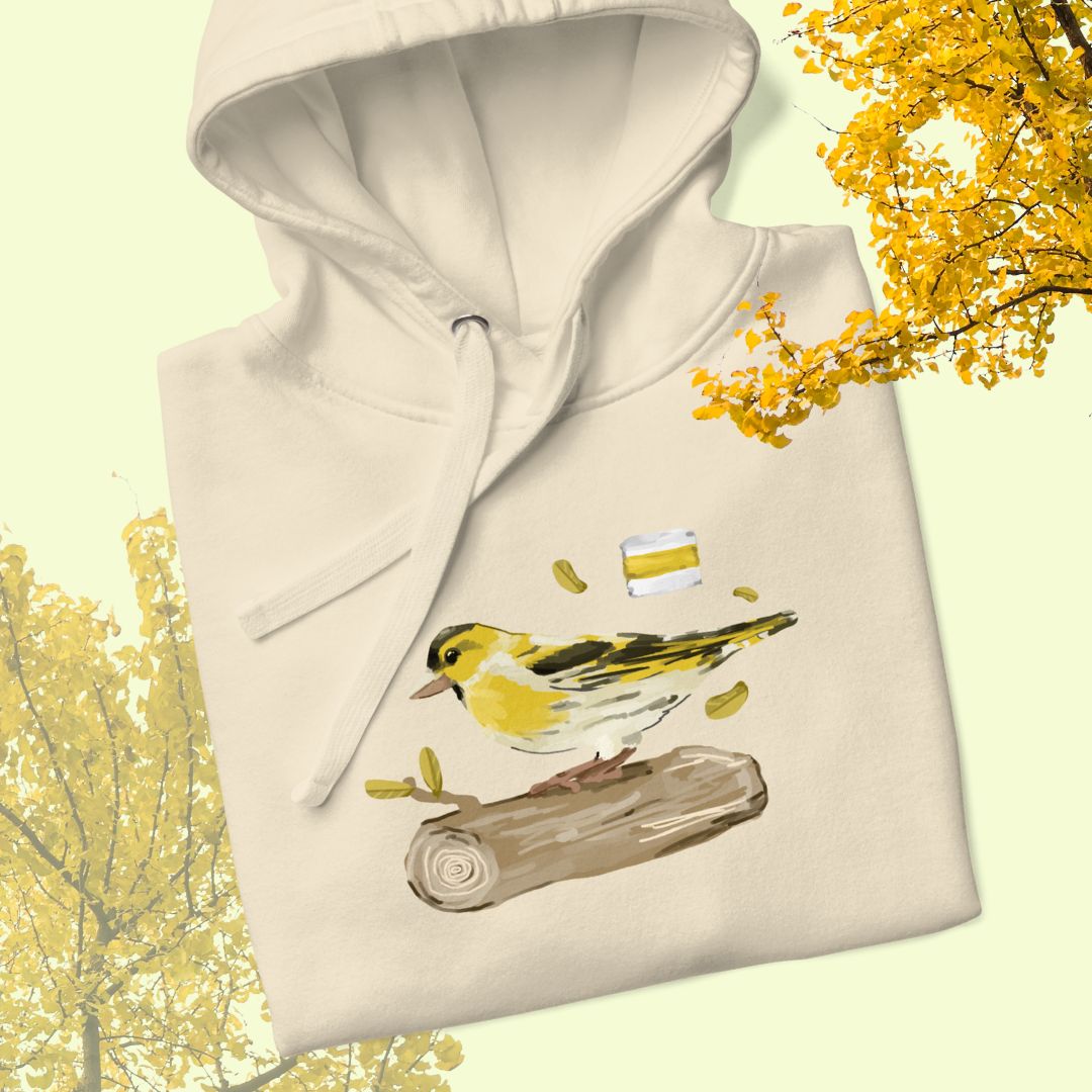 yellow trail. hoodie