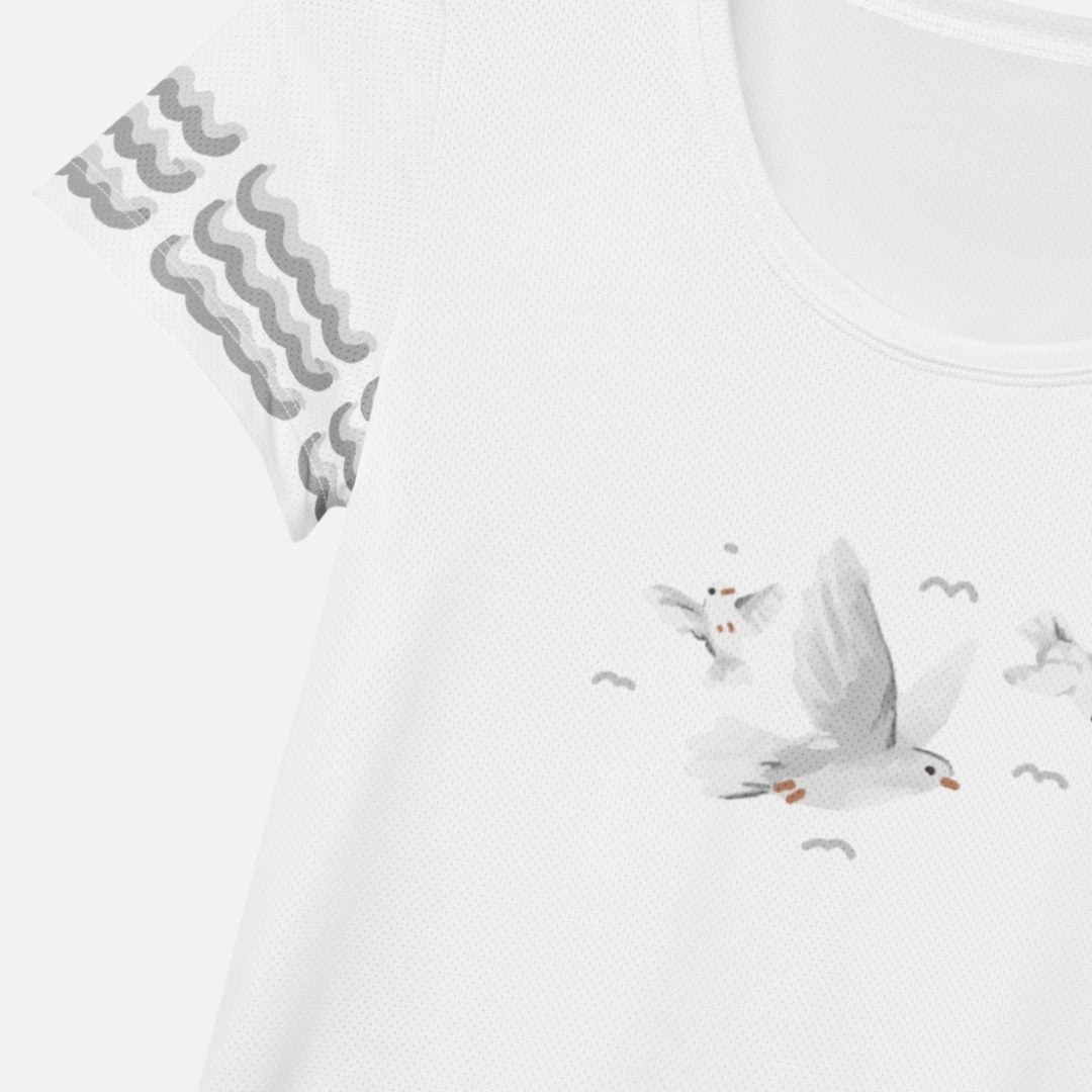dove. athletic t-shirt