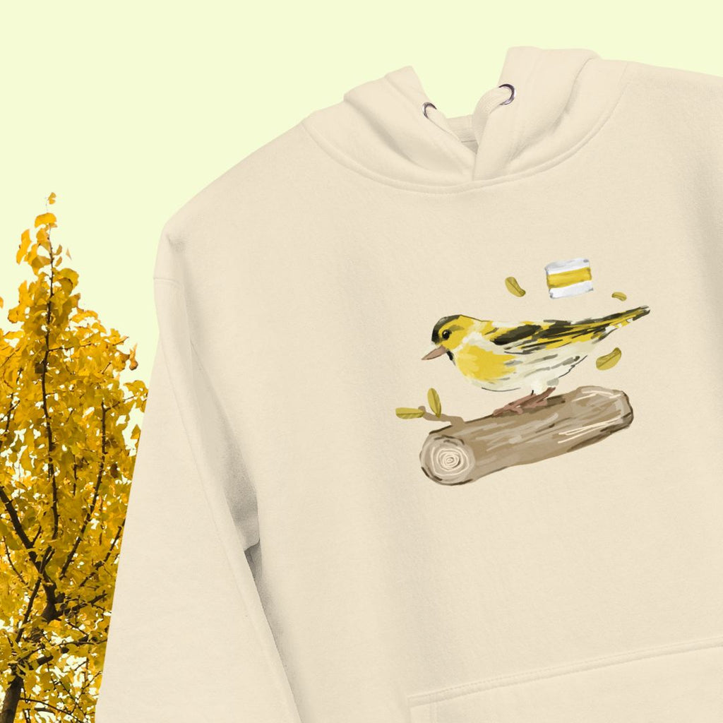 yellow trail. hoodie