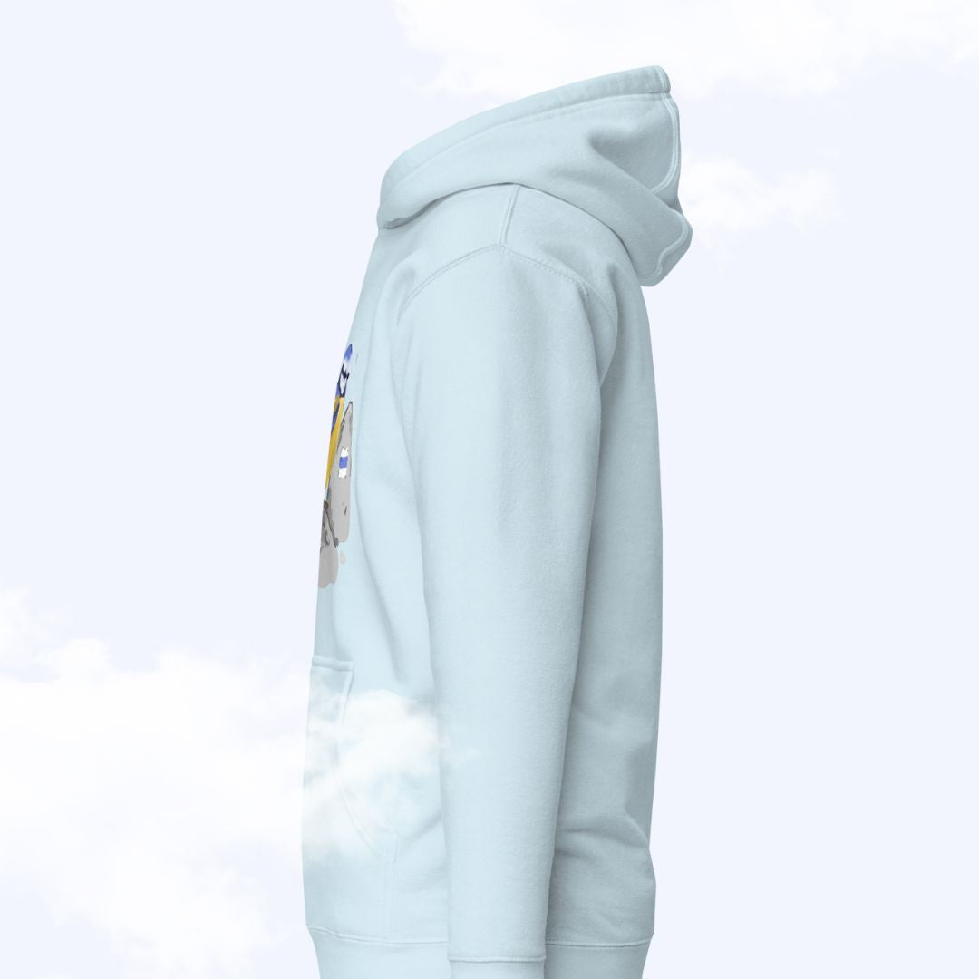 blue trail. hoodie