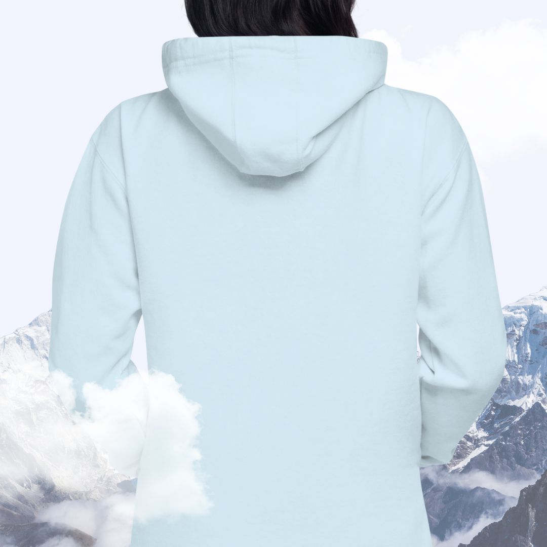 blue trail. hoodie