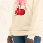 cherries. sweatshirt